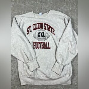 Vintage 90s Champion St. Cloud State Football Crewneck Reverse Weave Sweatshirt